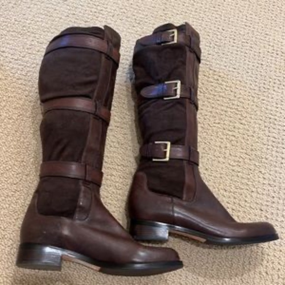 New Cole Haan Air Avalon Triple Buckle Tall Boots Blackstone - Picture 6 of 8